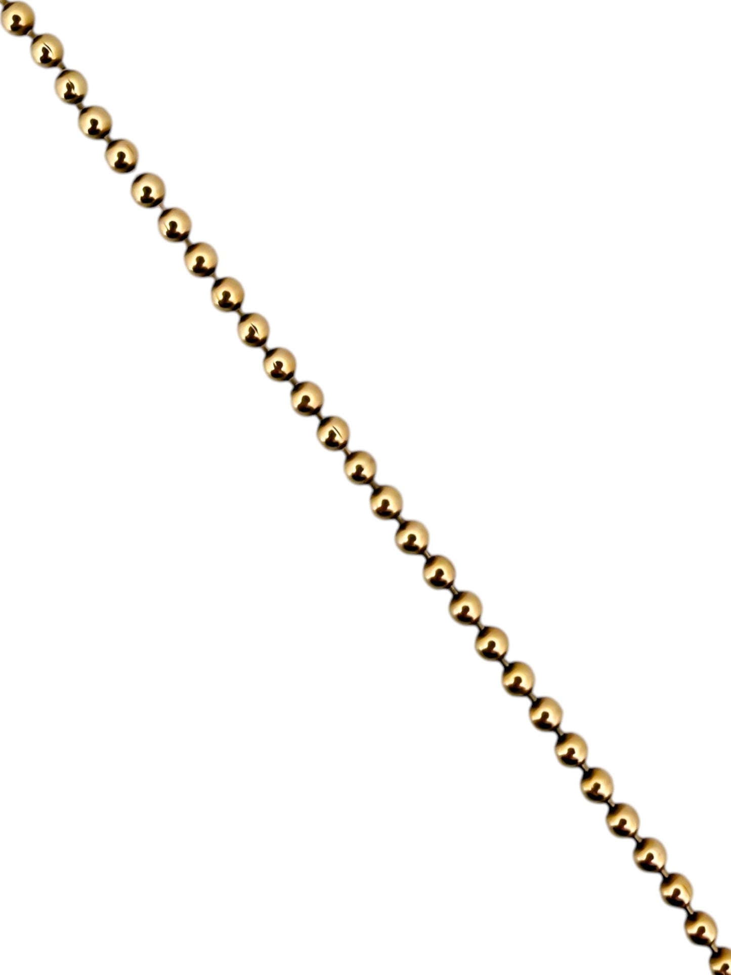 Comprar collar con cadena de bolas en oro amarillo de 18kt y cierre tipo mosquetón. Joya unisex. Envío GRATIS. Joyería Ian'Or.