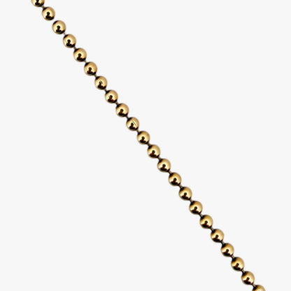 Comprar collar con cadena de bolas en oro amarillo de 18kt y cierre tipo mosquetón. Joya unisex. Envío GRATIS. Joyería Ian'Or.