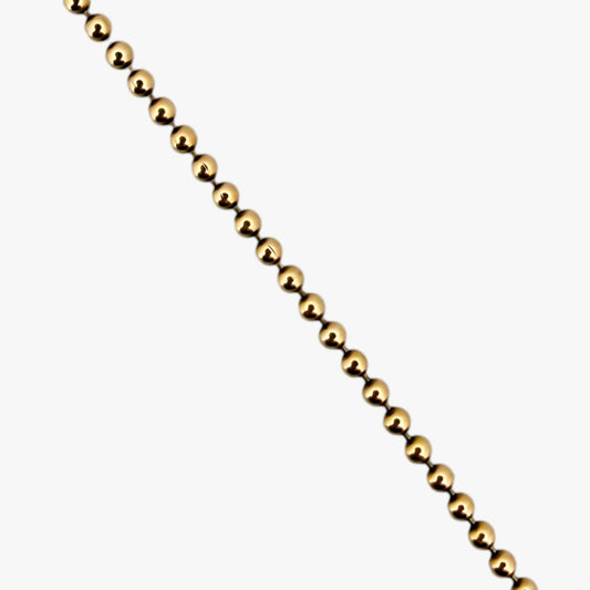 Comprar collar con cadena de bolas en oro amarillo de 18kt y cierre tipo mosquetón. Joya unisex. Envío GRATIS. Joyería Ian'Or.