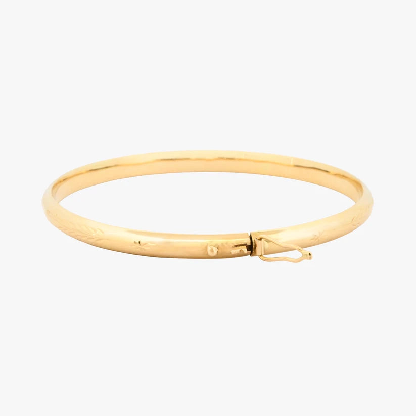 Pulsera esclava oro amarillo 18kt con grabado - 19343P
