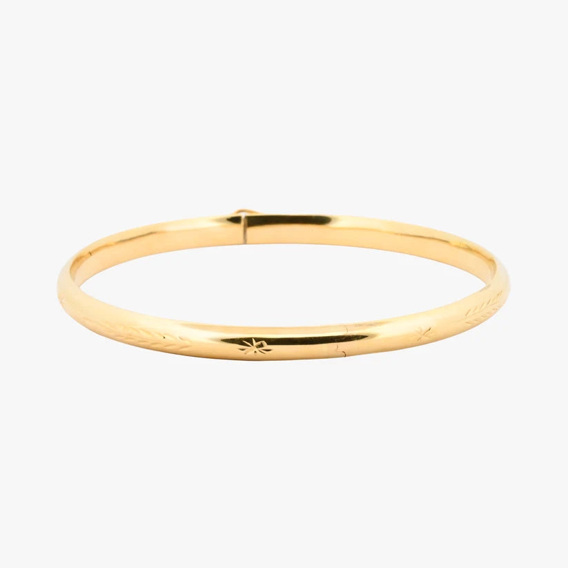 Pulsera esclava oro amarillo 18kt con grabado - 19343P