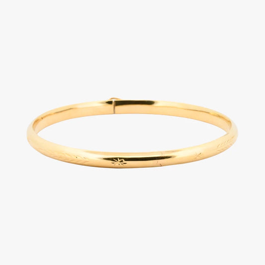 Pulsera esclava oro amarillo 18kt con grabado - 19343P