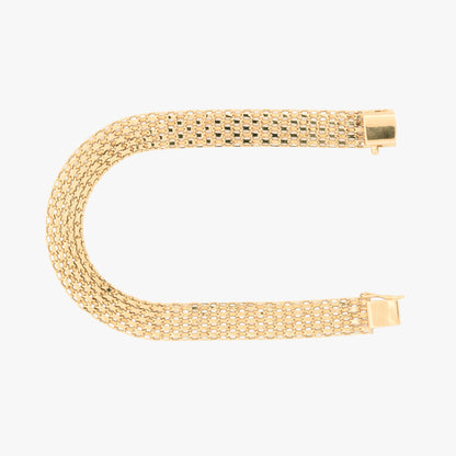 Pulsera de malla ancha de oro 18kt - 18,5cm - 19840P