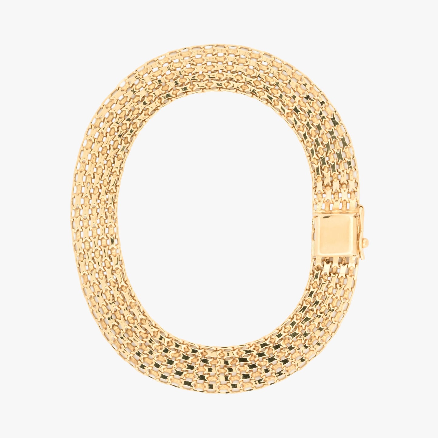 Pulsera de malla ancha de oro 18kt - 18,5cm - 19840P