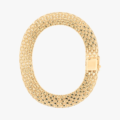 Pulsera de malla ancha de oro 18kt - 18,5cm - 19840P