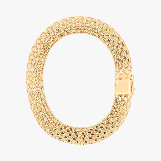 Pulsera de malla ancha de oro 18kt - 18,5cm - 19840P