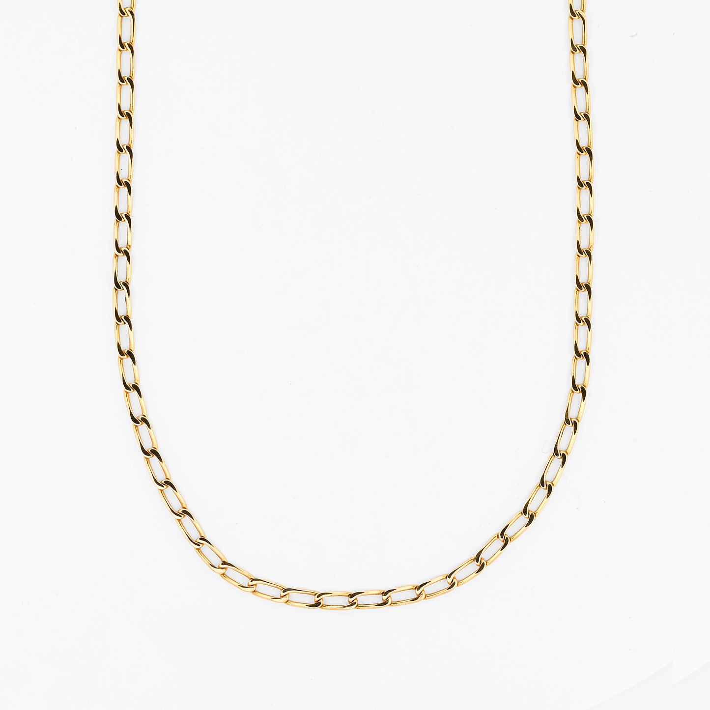 Collar cadena forzada eslabones largos oro amarillo 18kt - 50cm - 19892P