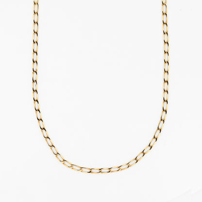 Collar cadena forzada eslabones largos oro amarillo 18kt - 50cm - 19892P