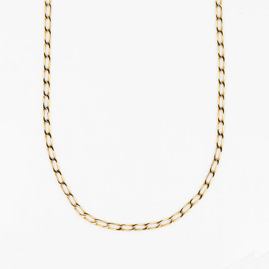 Collar cadena forzada eslabones largos oro amarillo 18kt - 50cm - 19892P