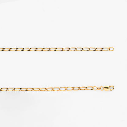 Collar cadena forzada eslabones largos oro amarillo 18kt - 50cm - 19892P