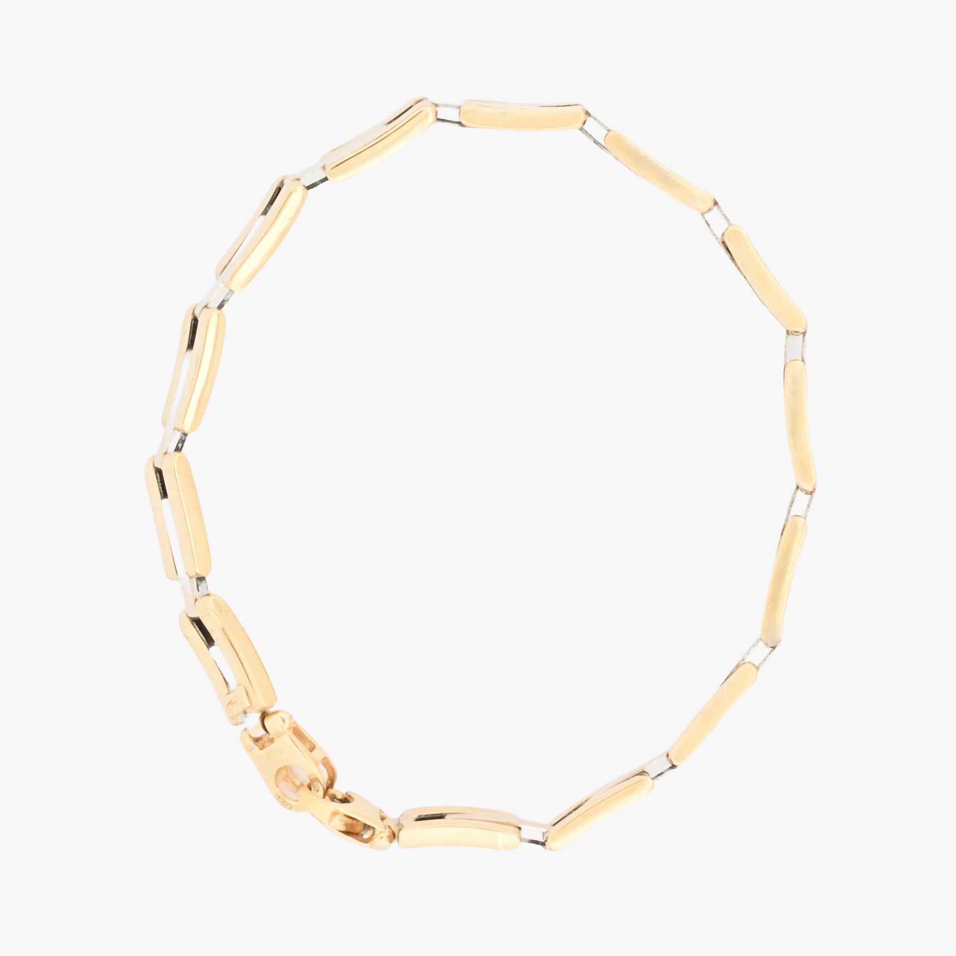 Comprar pulsera de oro Amarillo de 18kt con eslabones. Joyería Compro Oro Barcelona. Joyas de segunda mano. Envío gratis.