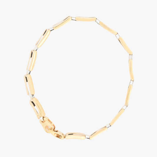 Comprar pulsera de oro Amarillo de 18kt con eslabones. Joyería Compro Oro Barcelona. Joyas de segunda mano. Envío gratis.
