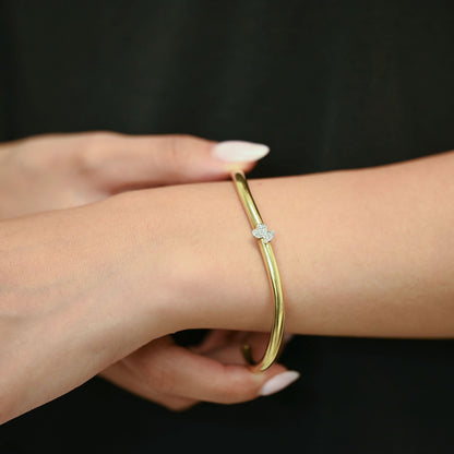 Pulsera TOUS rígida y abierta de oro amarillo de 18kt con diamantes - 19948P