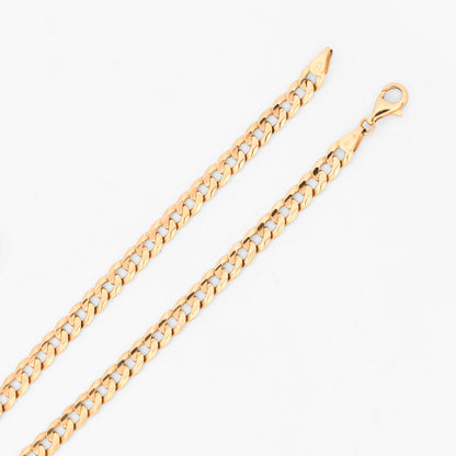 Collar de eslabones cubanos planos de oro amarillo 18K. Joya unisex. Joyas de lujo de segunda mano reacondicionadas. Envío GRATIS. Ian'Or.