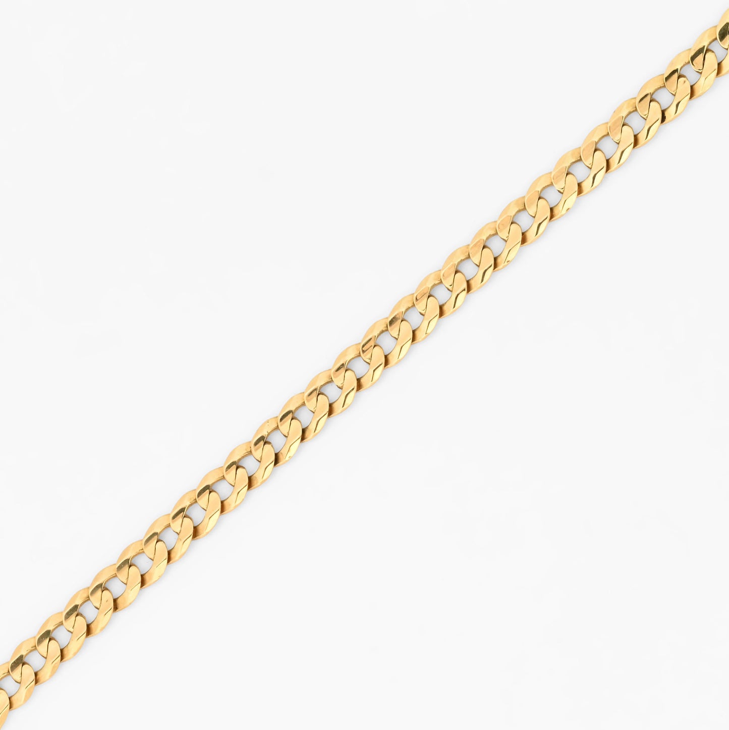 Collar de eslabones cubanos planos de oro amarillo 18K. Joya unisex. Joyas de lujo de segunda mano reacondicionadas. Envío GRATIS. Ian'Or.