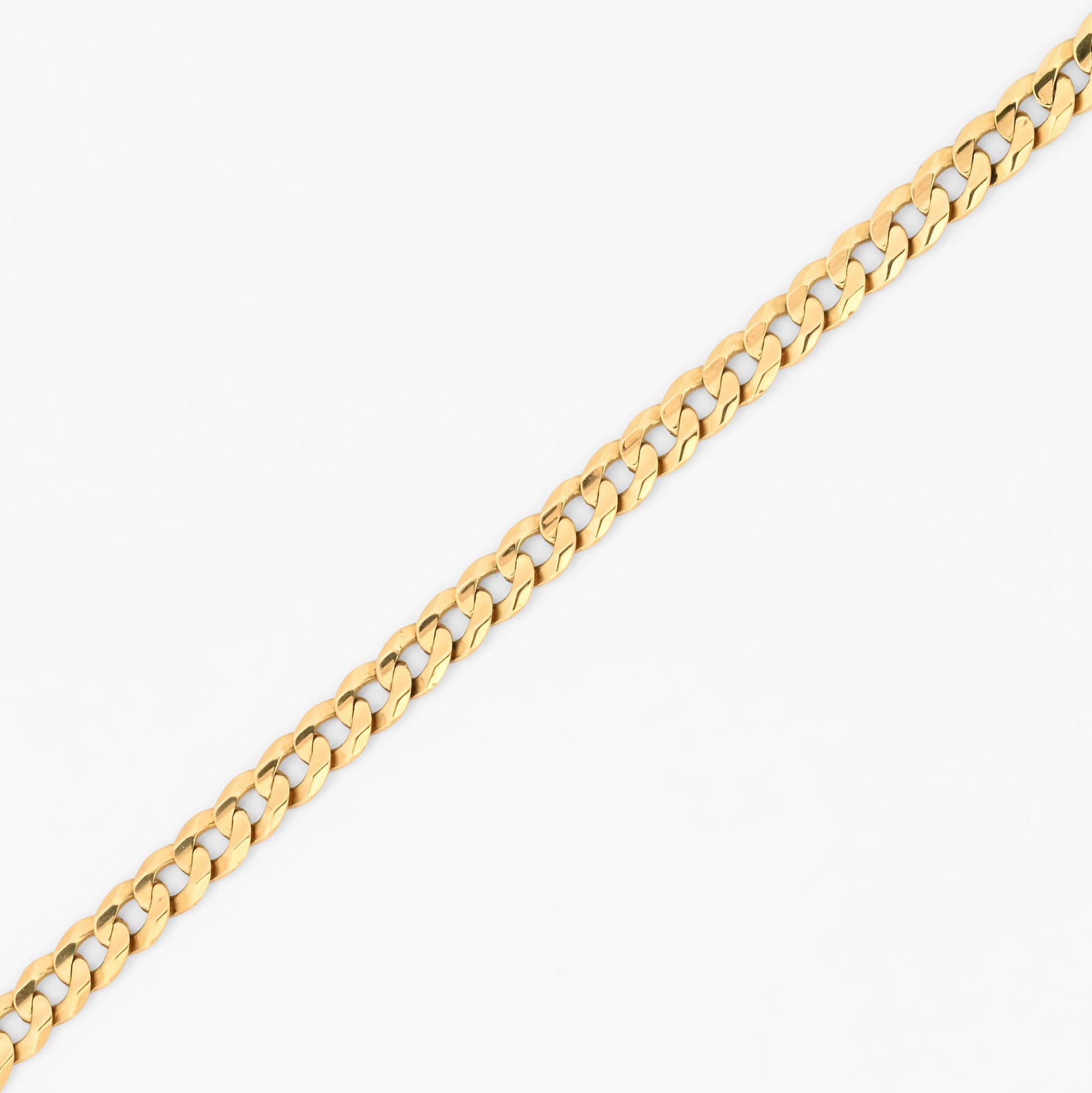 Collar de eslabones cubanos planos de oro amarillo 18K. Joya unisex. Joyas de lujo de segunda mano reacondicionadas. Envío GRATIS. Ian'Or.