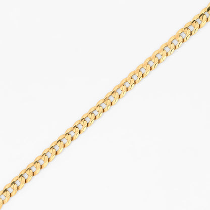 Collar de eslabones cubanos planos de oro amarillo 18K. Joya unisex. Joyas de lujo de segunda mano reacondicionadas. Envío GRATIS. Ian'Or.