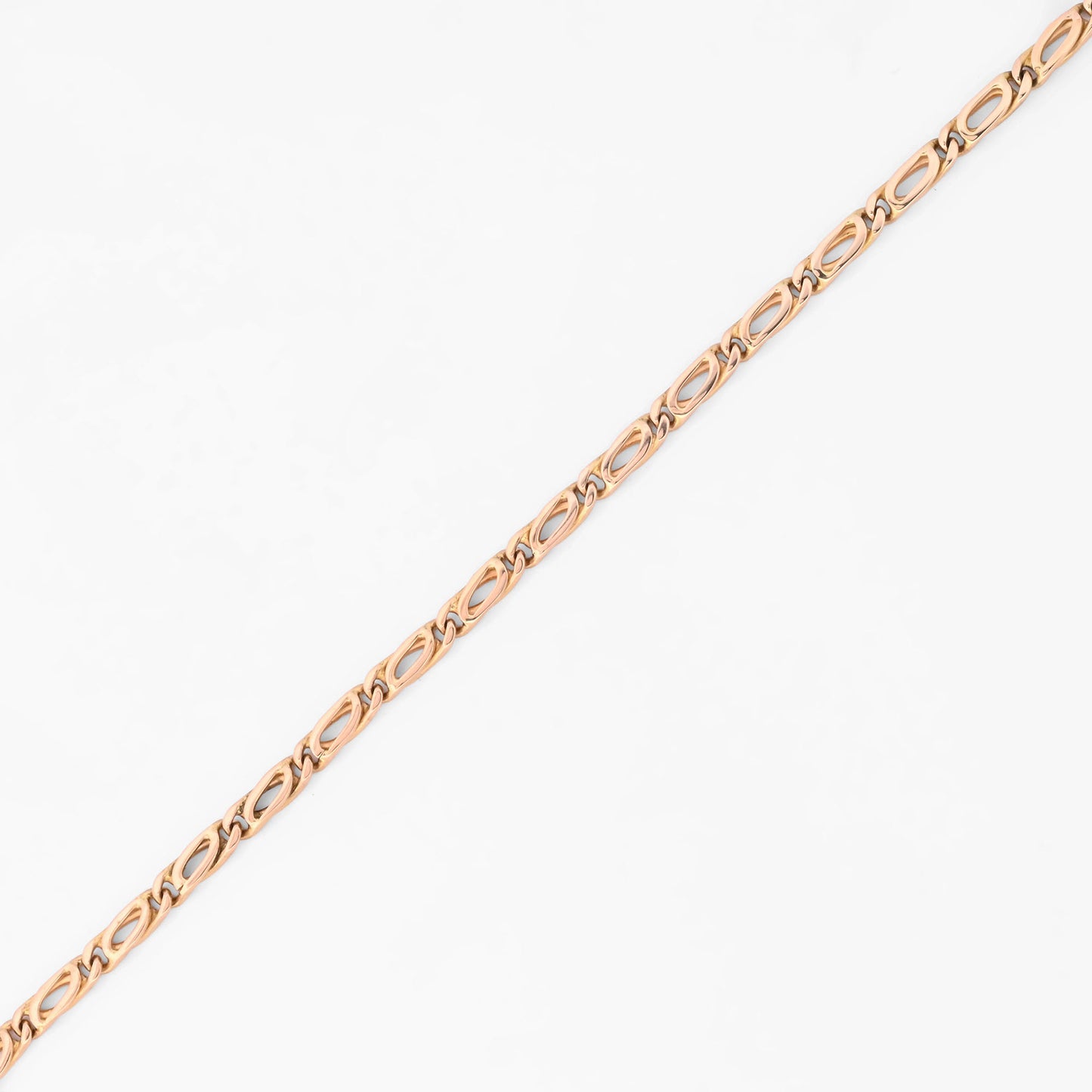 Collar de cadena tipo marina de oro amarillo 18kt con eslabones planos. Pieza certificada, envío gratuito. Joyas de lujo restauradas a precios baratos.