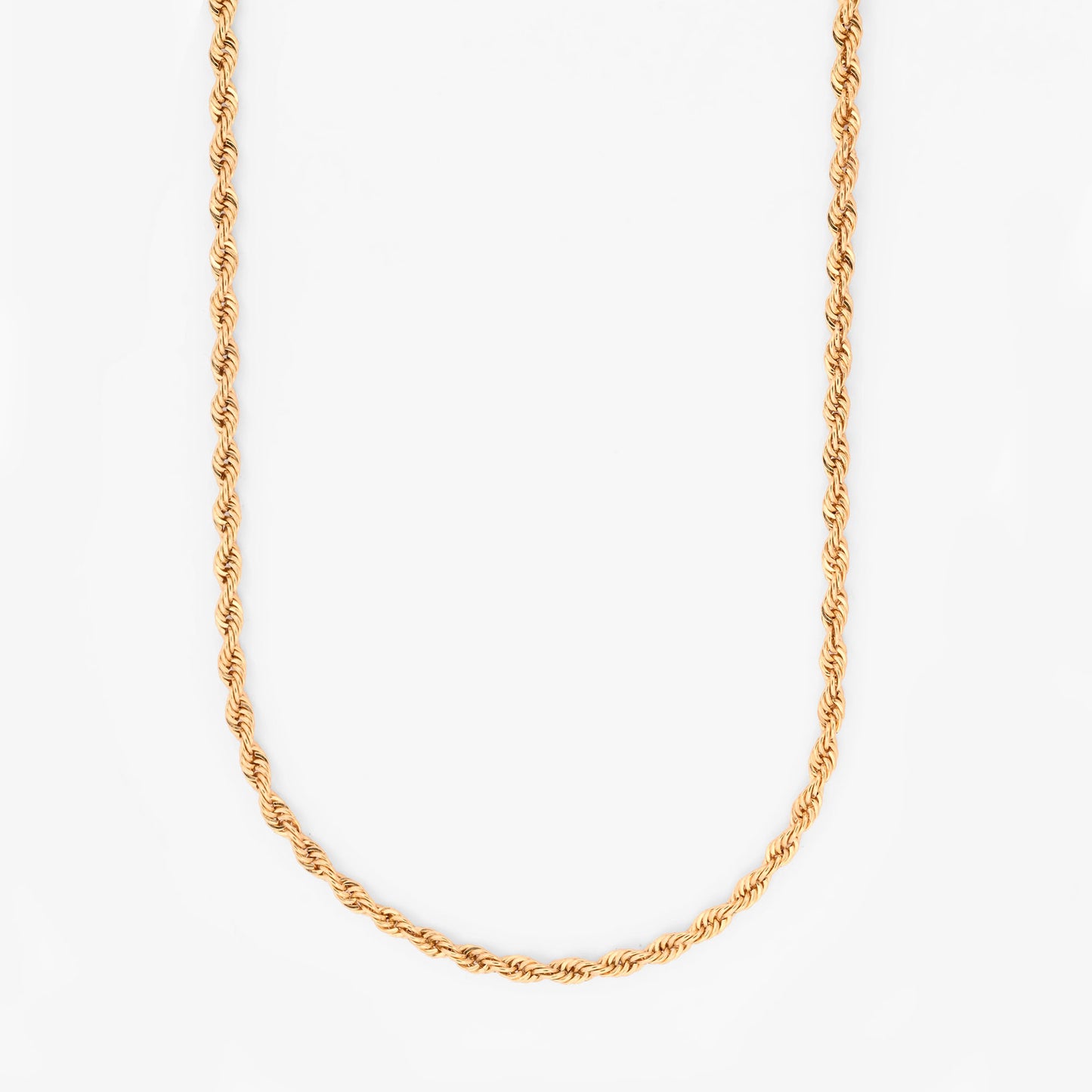 Comprar cadena tipo cordón salomonico de oro de 18kt. Dispone de cierre tipo mosquetón. Pieza de segunda mano restaurada y certificada. IANOR. Envío GRATIS.