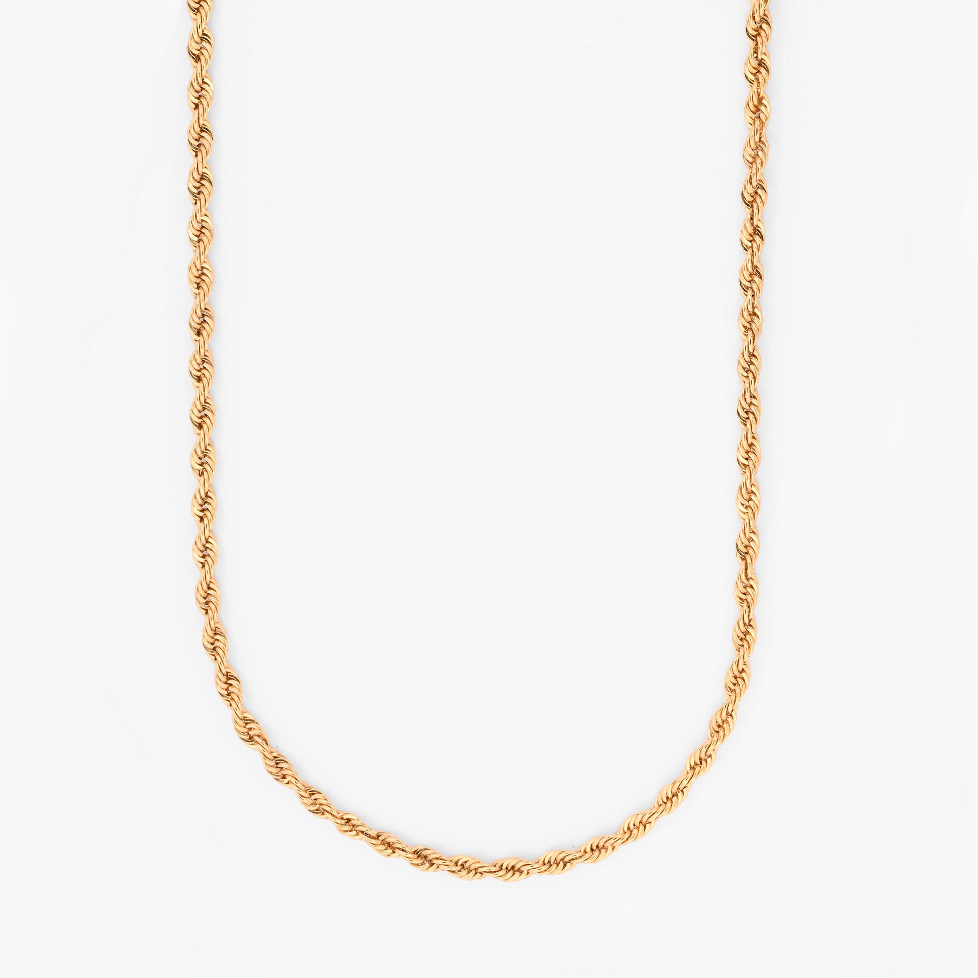 Comprar cadena tipo cordón salomonico de oro de 18kt. Dispone de cierre tipo mosquetón. Pieza de segunda mano restaurada y certificada. IANOR. Envío GRATIS.