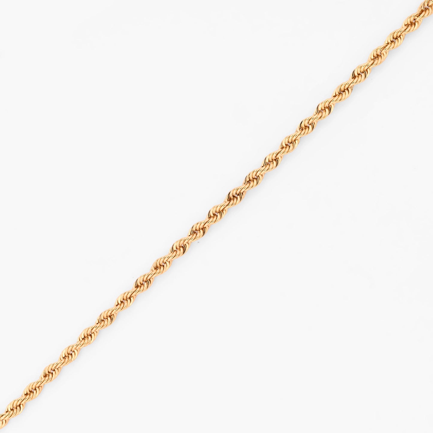 Comprar cadena tipo cordón salomonico de oro de 18kt. Dispone de cierre tipo mosquetón. Pieza de segunda mano restaurada y certificada. IANOR. Envío GRATIS.
