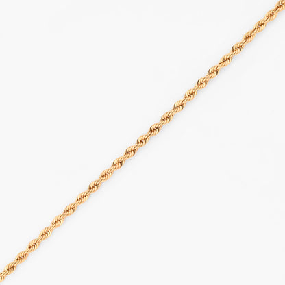 Comprar cadena tipo cordón salomonico de oro de 18kt. Dispone de cierre tipo mosquetón. Pieza de segunda mano restaurada y certificada. IANOR. Envío GRATIS.