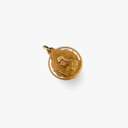 Escapulario Sagrado Corazón de Jesús y Virgen del Carmen en Oro Amarillo 18kt - 20206GV