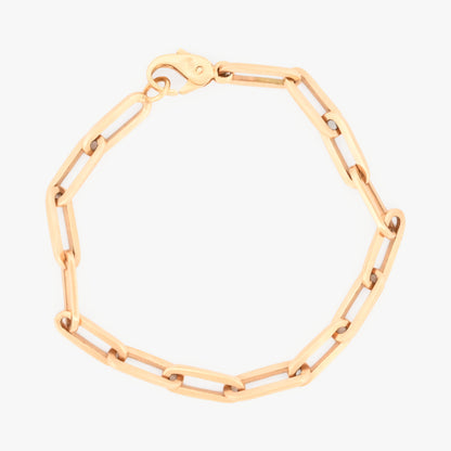 Comprar pulsera oro amarillo de 18kt con cadena forzada de eslabones largos. Compra de joyas masculinas al mejor precio en Barcelona. Joyería Ian'Or.