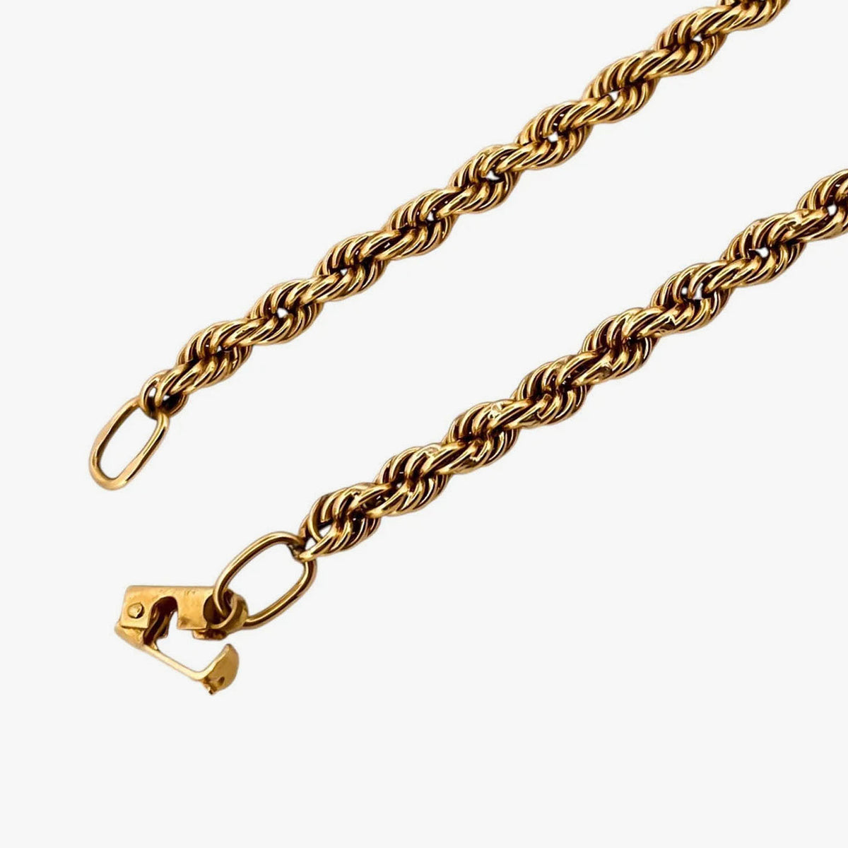 Comprar collar de oro amarillo de 18kt con cadena de cordón salomónico. La cadena mide 70,5cm, Cordones salomónicos baratos.