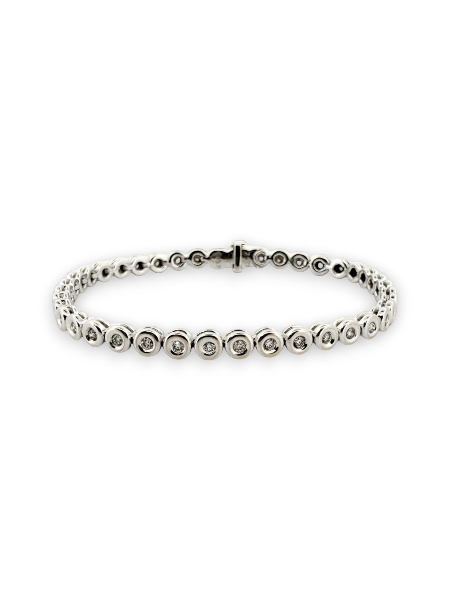 23392GV - Pulsera Riviere oro blanco 18kt y brillantes