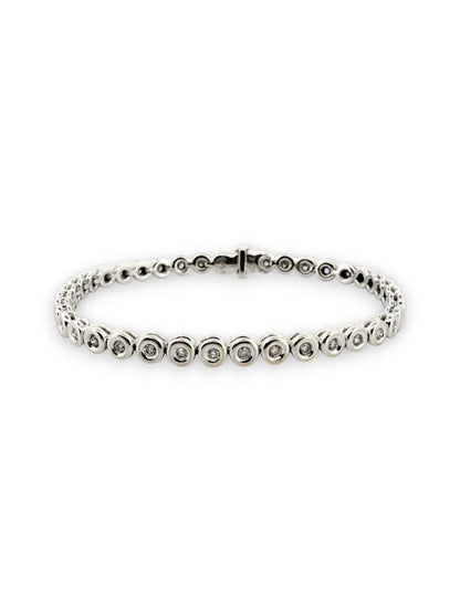 23392GV - Pulsera Riviere oro blanco 18kt y brillantes