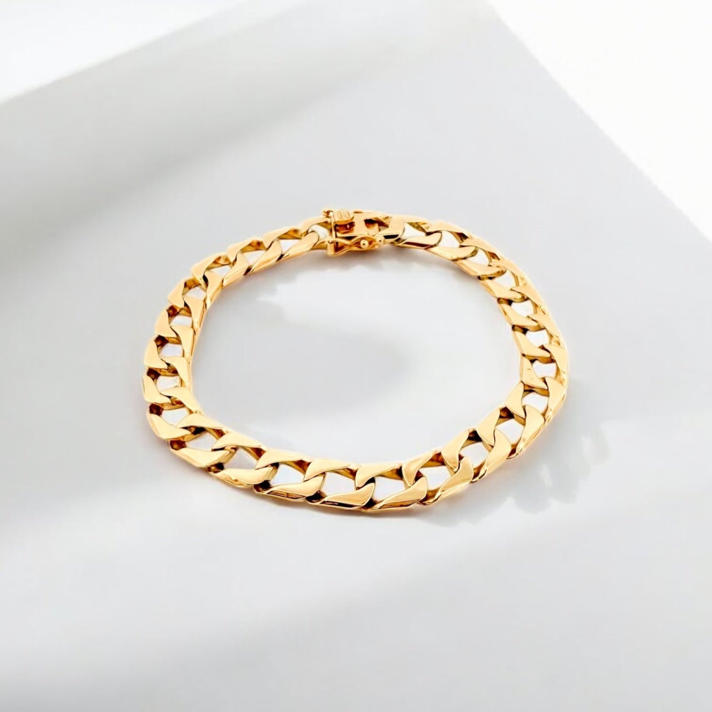 23818GV - Pulsera cadena barbada oro 18kt - 19,5cm