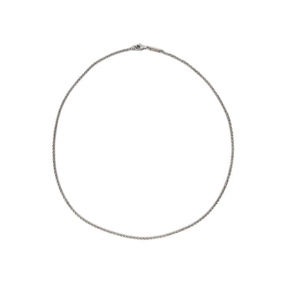 Cadena original de la firma Chopard realizada en oro blanco de 18kt de cordón con eslabones palmera. Joyas Chopard baratas. Cadenas Chopard con envío gratis.