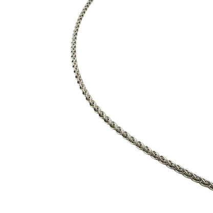 Cadena original de la firma Chopard realizada en oro blanco de 18kt de cordón con eslabones palmera. Joyas Chopard baratas. Cadenas Chopard con envío gratis.