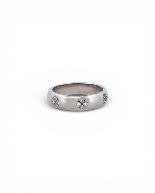 24327GV - Anillo en oro blanco de 18kt y brillantes