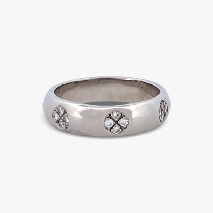 Comprar anillo realizado en oro blanco de 18kt con 20 diamantes talla brillante. Anillos de segunda mano. Joyería Ian'Or. Envío GRATIS. Ian'Or.
