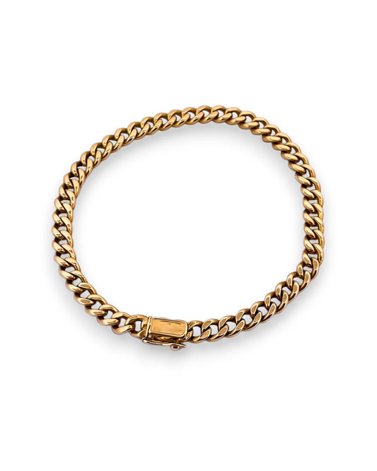 24394GV - Pulsera cadena cubana oro amarillo 18kt - 21cm