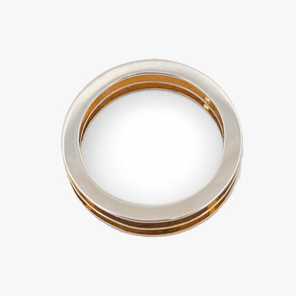 Comprar anillo de tres aros, dos de ellos realizado en oro amarillo de 18kt y el otro realizado en oro blanco. Joyeria Ian Or.