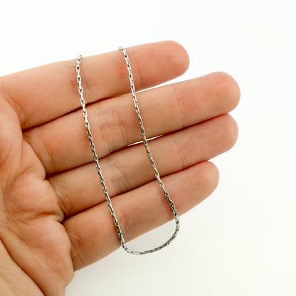 24589GV - Cadena semirrígida oro blanco 18kt - 60cm