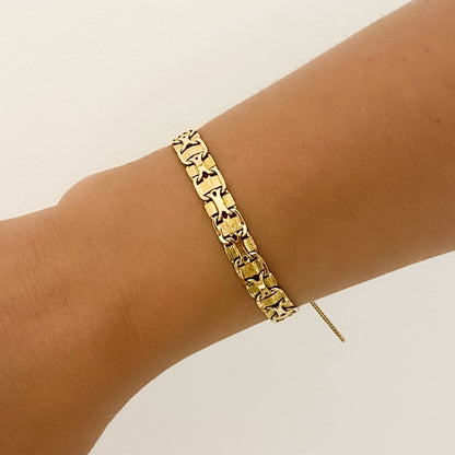 24637GV - Pulsera  semirrígida oro 18kt - 17cm