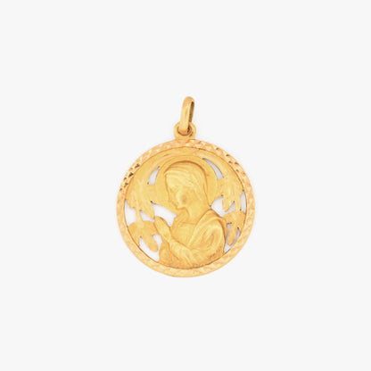 Colgante medalla Virgen Niña oro 18kt - 24767C