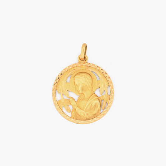 Colgante medalla Virgen Niña oro 18kt - 24767C