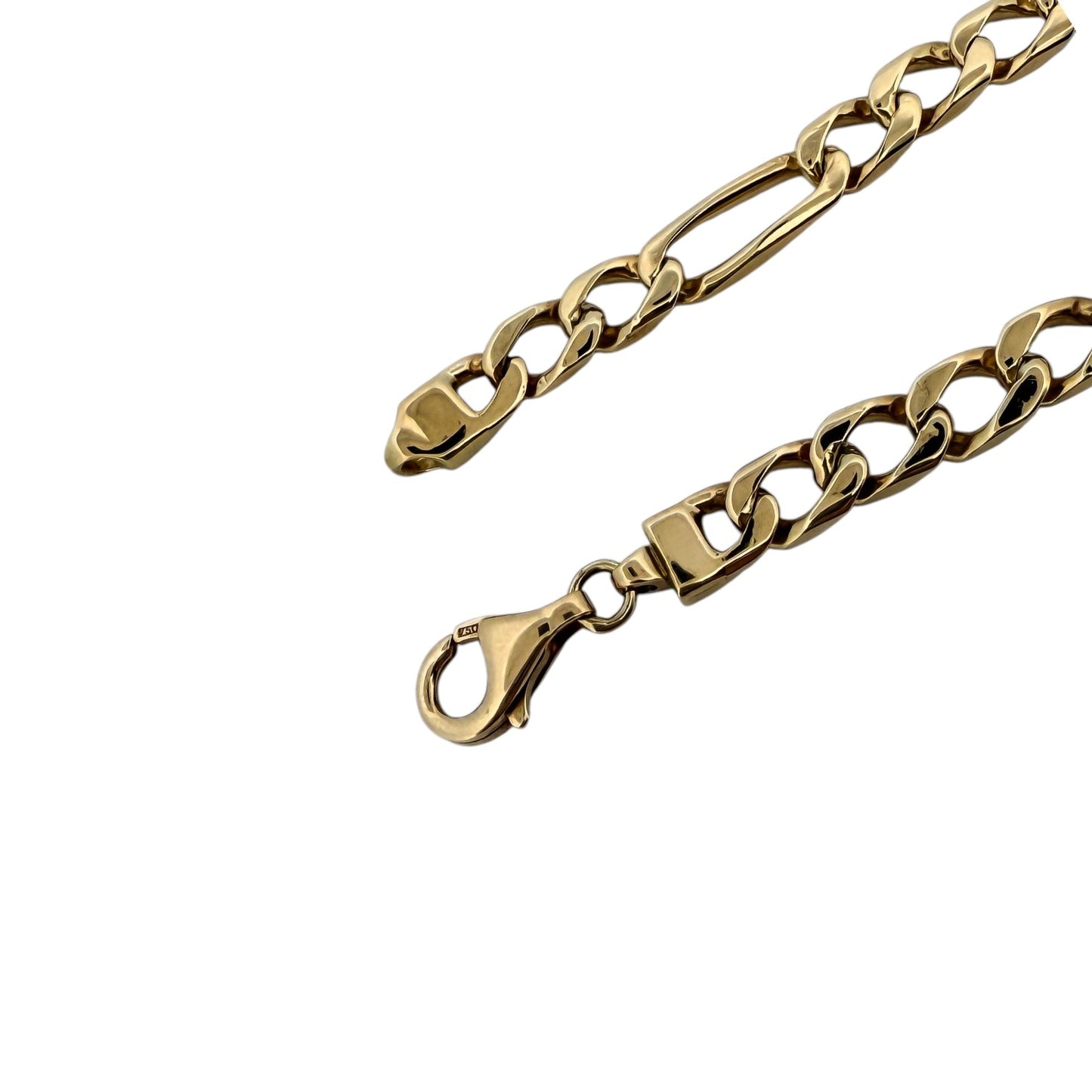 Pulsera no me olvides realizada oro amarillo de 18kt con cadena tipo cubana alterna 3x1 y una placa central. Pulseras de oro 18kt para hombre baratas