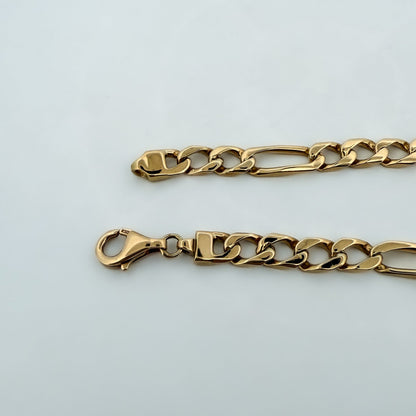 Pulsera no me olvides realizada oro amarillo de 18kt con cadena tipo cubana alterna 3x1 y una placa central. Pulseras de oro 18kt para hombre baratas
