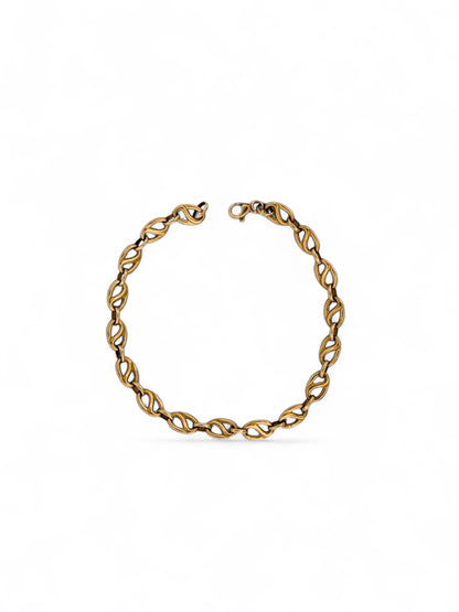 Pulsera oro amarillo de 18kt con cadena eslabones de 6mm y cierre tipo mosquetón. Pulseras de oro 18kt al mejor precio en Barcelona.