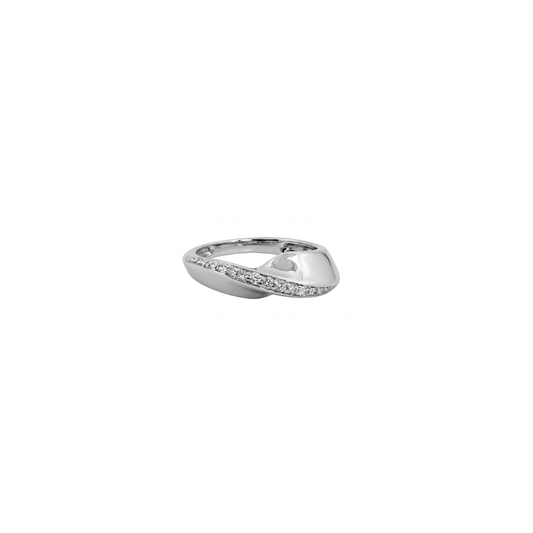 Comprar sortija  realizada en oro blanco de 18kt con carrril de diamantes  Anillos de diamantes al mejor precio en Barcelona