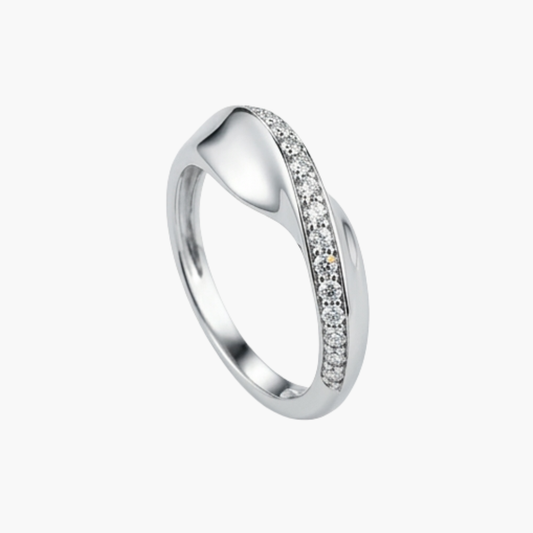 Comprar sortija  realizada en oro blanco de 18kt con carrril de diamantes  Anillos de diamantes al mejor precio en Barcelona