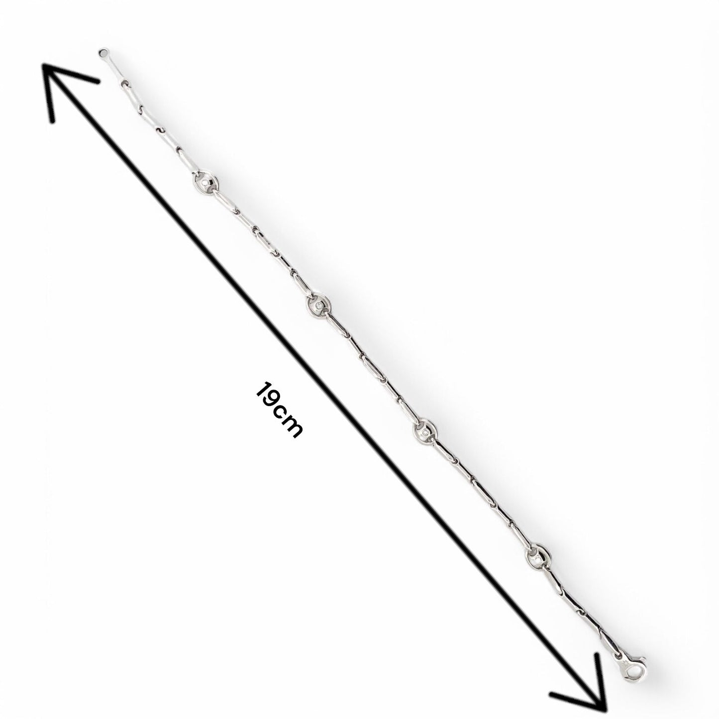 25023C - Pulsera Semirrígida de Oro blanco 18kt y diamantes  CHIMENTO