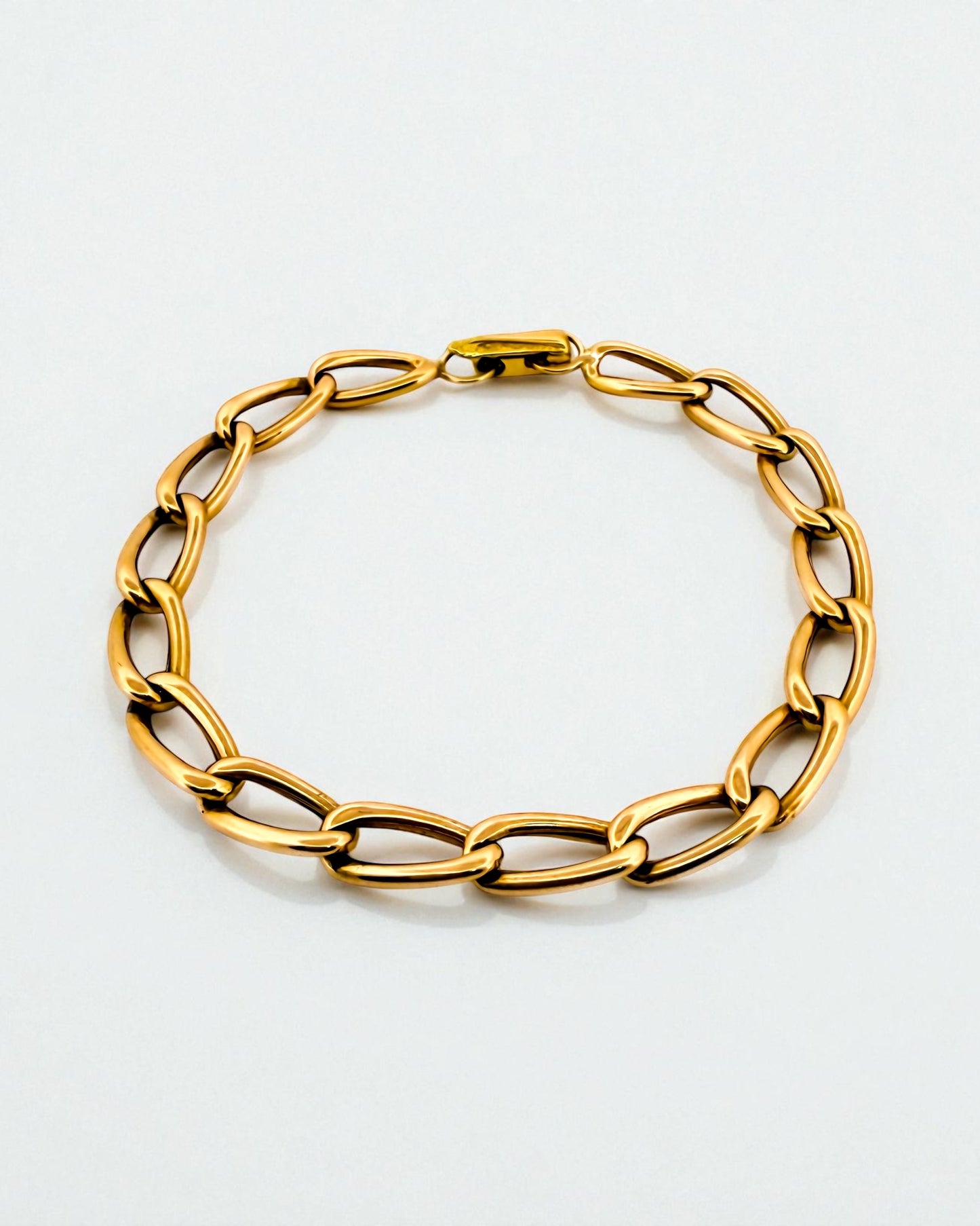 25125GV - Pulsera cadena bilbaína oro amarillo 18kt -21m