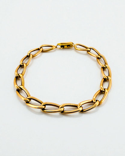 25125GV - Pulsera cadena bilbaína oro amarillo 18kt -21m